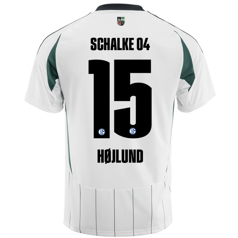 Danxen Hombre Camiseta Emil Højlund #15 Blanco Verde 2ª Equipación 2024/25 La Camisa