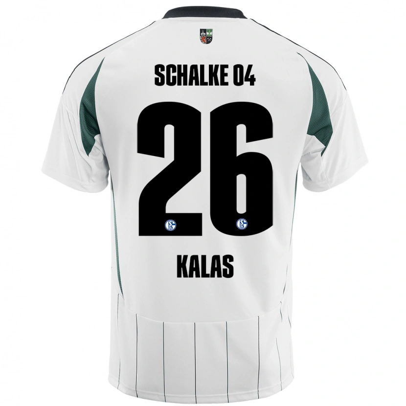 Danxen Hombre Camiseta Tomas Kalas #26 Blanco Verde 2ª Equipación 2024/25 La Camisa