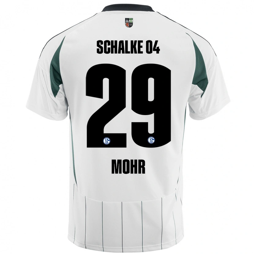 Danxen Hombre Camiseta Tobias Mohr #29 Blanco Verde 2ª Equipación 2024/25 La Camisa