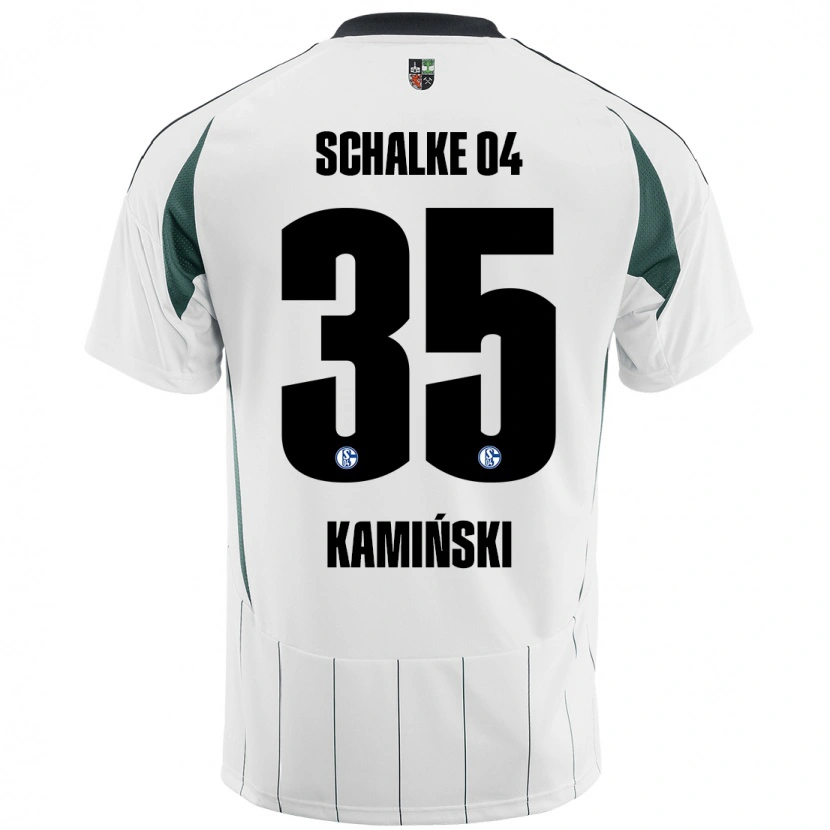 Danxen Hombre Camiseta Marcin Kaminski #35 Blanco Verde 2ª Equipación 2024/25 La Camisa