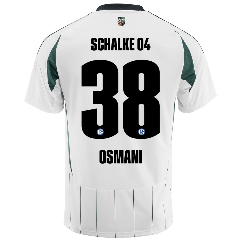 Danxen Hombre Camiseta Tristan Osmani #38 Blanco Verde 2ª Equipación 2024/25 La Camisa