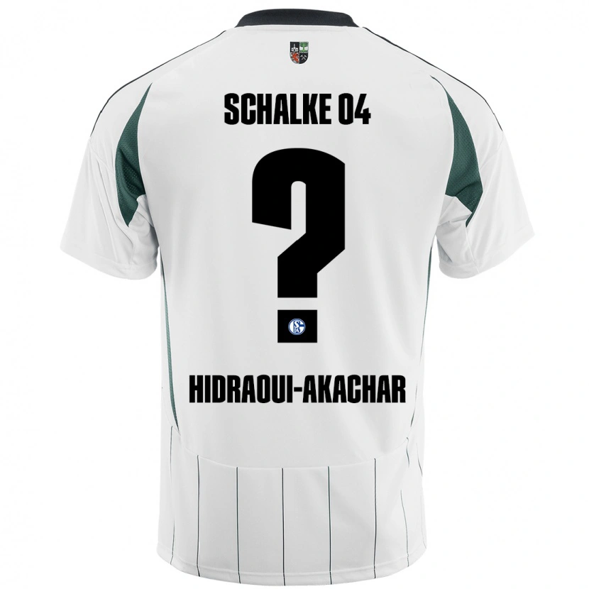 Danxen Hombre Camiseta Yassin Hidraoui-Akachar #0 Blanco Verde 2ª Equipación 2024/25 La Camisa