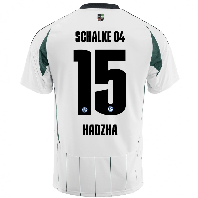 Danxen Hombre Camiseta Nedzhib Hadzha #15 Blanco Verde 2ª Equipación 2024/25 La Camisa