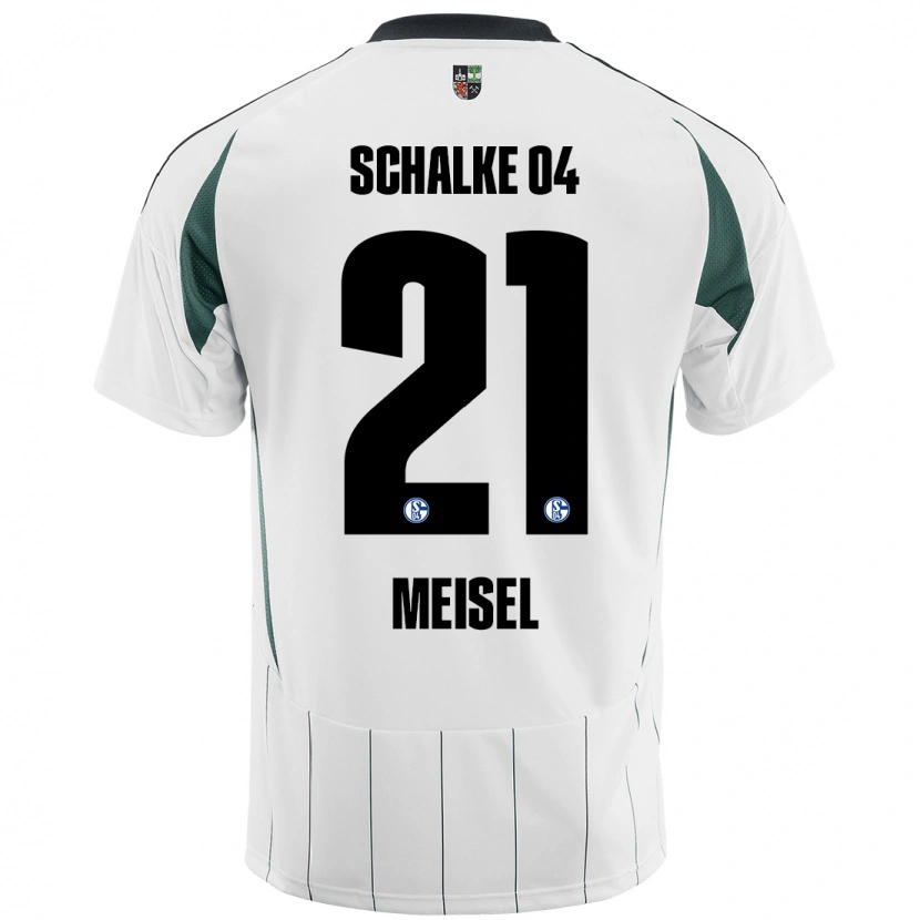 Danxen Hombre Camiseta Kelsey Meisel #21 Blanco Verde 2ª Equipación 2024/25 La Camisa