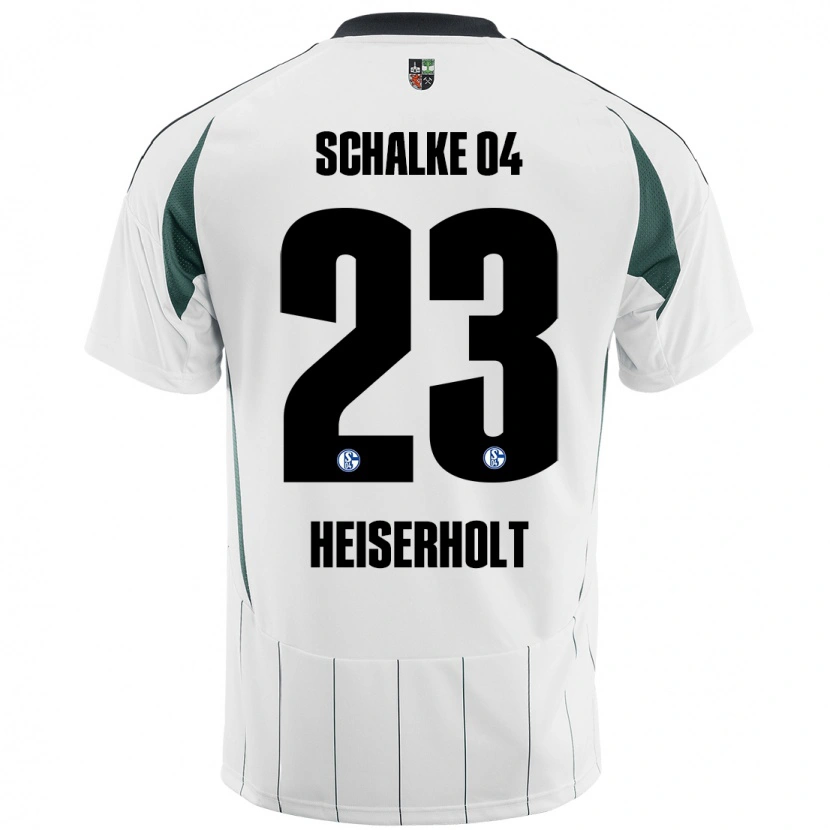 Danxen Hombre Camiseta Finn Heiserholt #23 Blanco Verde 2ª Equipación 2024/25 La Camisa