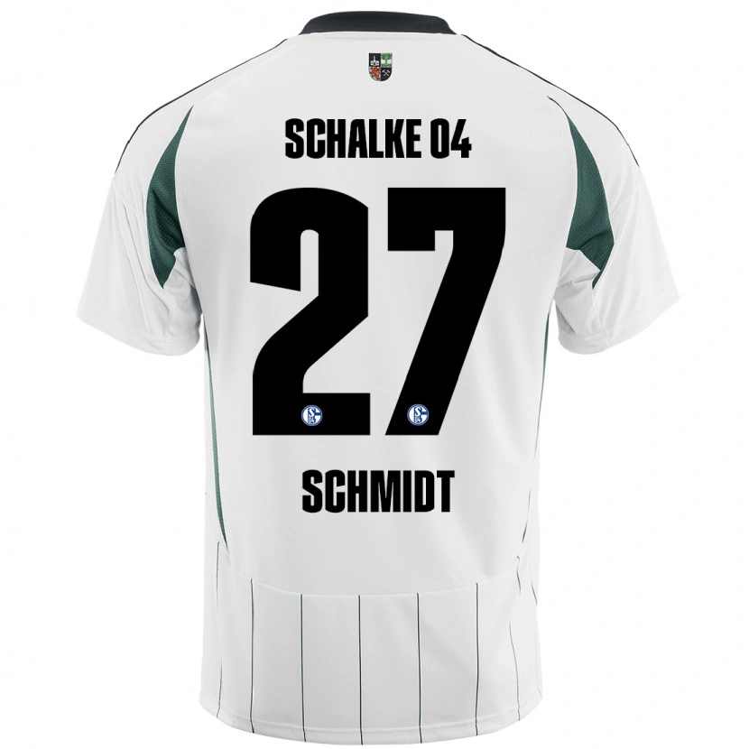 Danxen Hombre Camiseta Tim Schmidt #27 Blanco Verde 2ª Equipación 2024/25 La Camisa