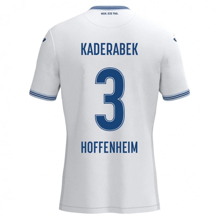 Danxen Hombre Camiseta Pavel Kaderabek #3 Blanco Azul 2ª Equipación 2024/25 La Camisa