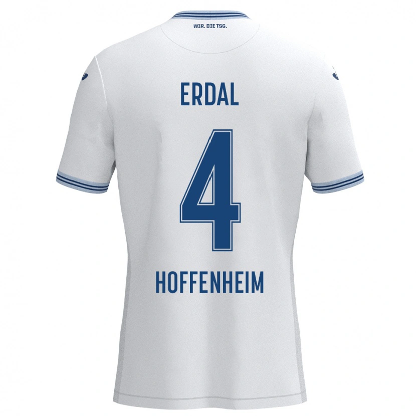 Danxen Hombre Camiseta İzzet Erdal #4 Blanco Azul 2ª Equipación 2024/25 La Camisa