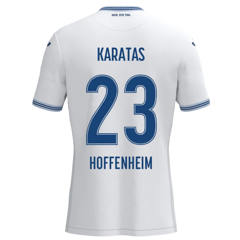 Danxen Hombre Camiseta Can Karatas #23 Blanco Azul 2ª Equipación 2024/25 La Camisa