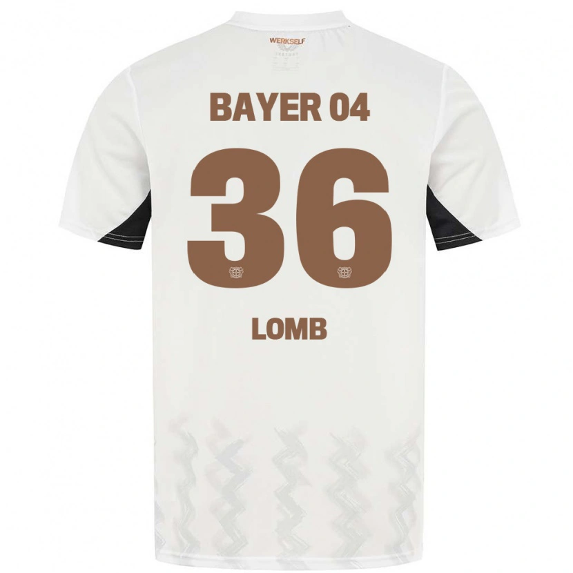 Danxen Hombre Camiseta Niklas Lomb #36 Blanco Negro 2ª Equipación 2024/25 La Camisa