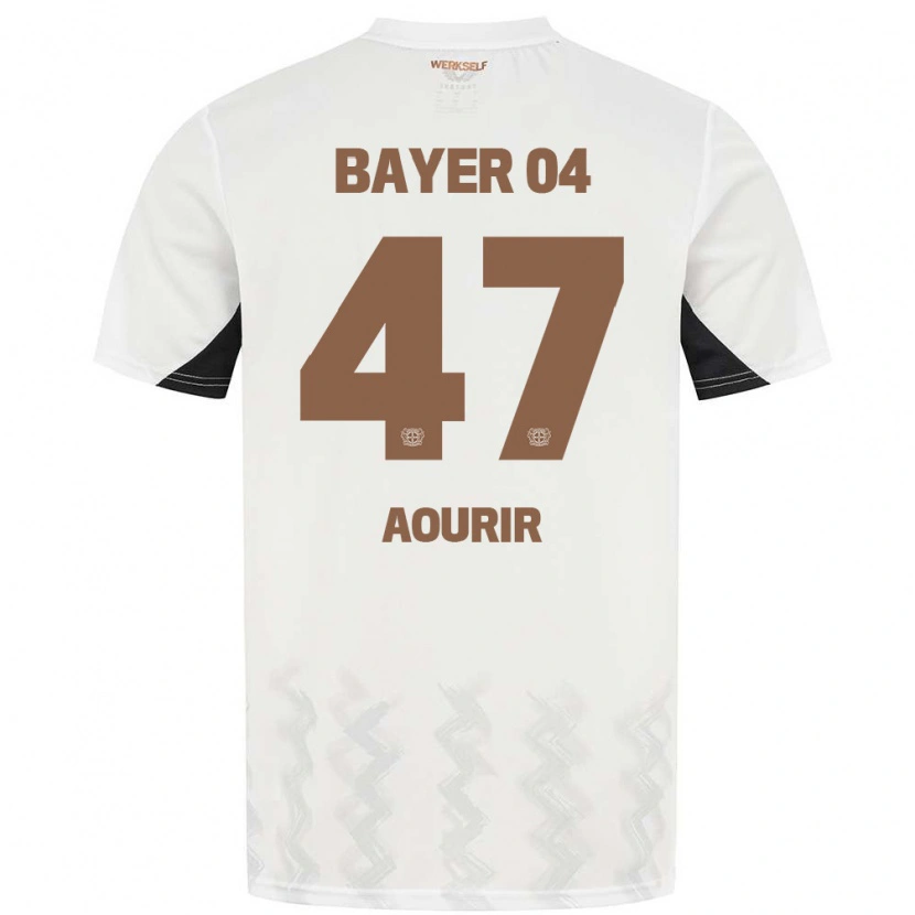 Danxen Hombre Camiseta Ayman Aourir #47 Blanco Negro 2ª Equipación 2024/25 La Camisa