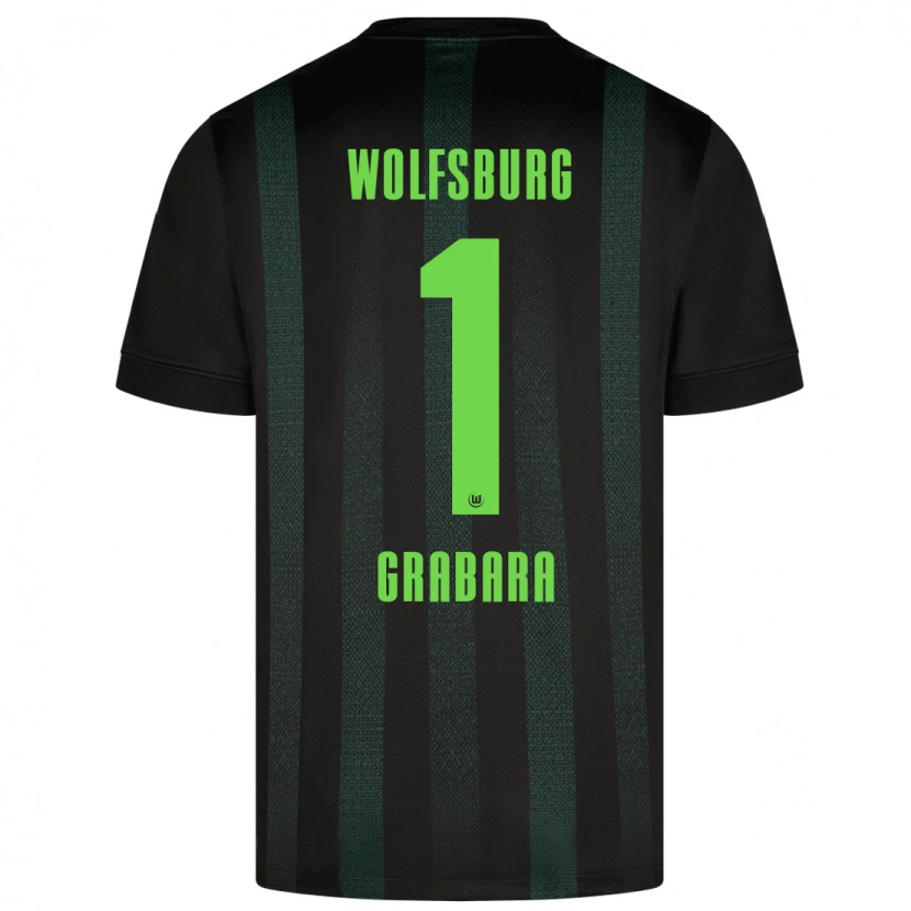 Danxen Hombre Camiseta Kamil Grabara #1 Verde Oscuro 2ª Equipación 2024/25 La Camisa