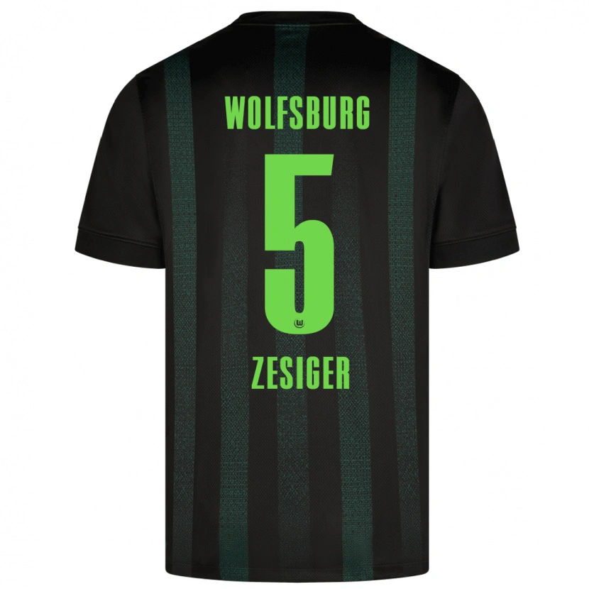 Danxen Hombre Camiseta Cédric Zesiger #5 Verde Oscuro 2ª Equipación 2024/25 La Camisa