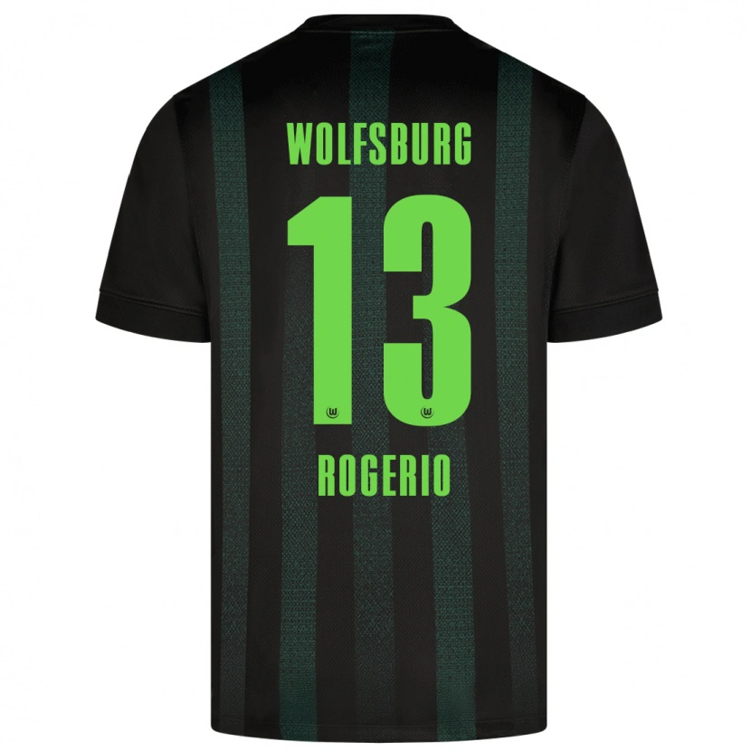 Danxen Hombre Camiseta Rogério #13 Verde Oscuro 2ª Equipación 2024/25 La Camisa