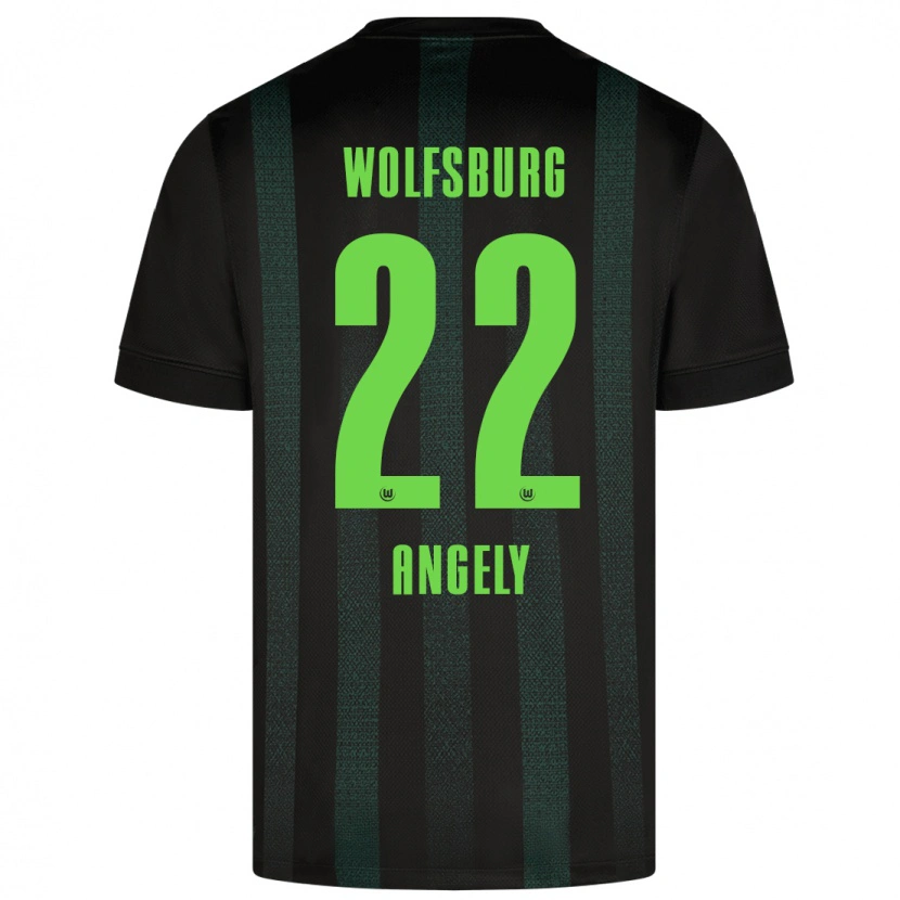 Danxen Hombre Camiseta Mathys Angély #22 Verde Oscuro 2ª Equipación 2024/25 La Camisa