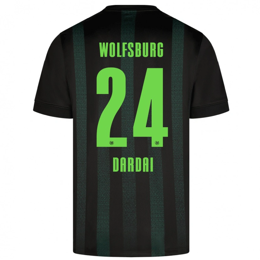 Danxen Hombre Camiseta Bence Dárdai #24 Verde Oscuro 2ª Equipación 2024/25 La Camisa