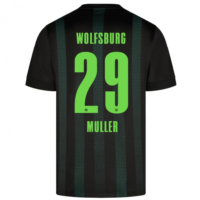 Danxen Hombre Camiseta Marius Müller #29 Verde Oscuro 2ª Equipación 2024/25 La Camisa