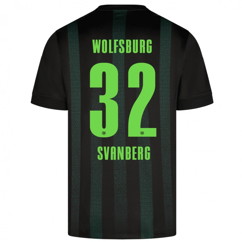 Danxen Hombre Camiseta Mattias Svanberg #32 Verde Oscuro 2ª Equipación 2024/25 La Camisa