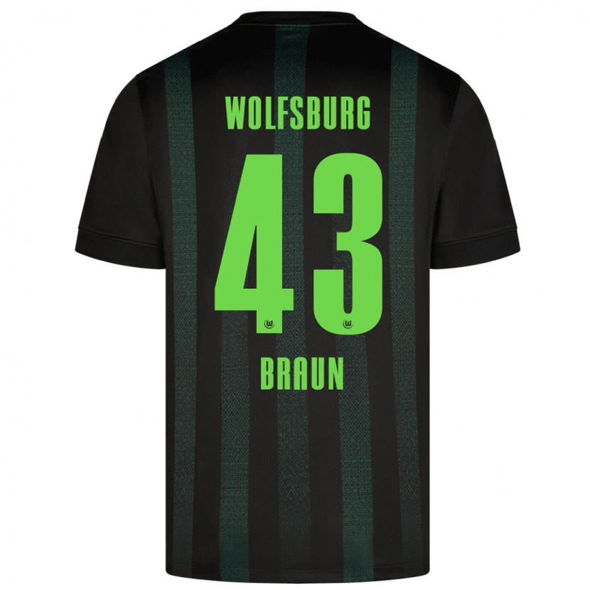 Danxen Hombre Camiseta Manuel Braun #43 Verde Oscuro 2ª Equipación 2024/25 La Camisa