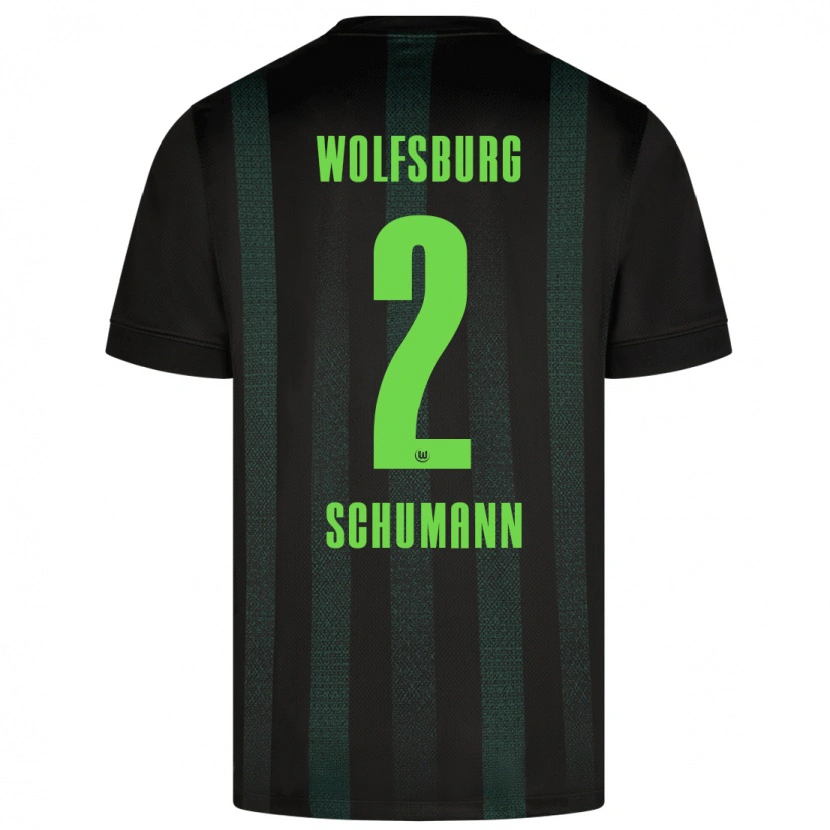 Danxen Hombre Camiseta Anton Schumann #2 Verde Oscuro 2ª Equipación 2024/25 La Camisa