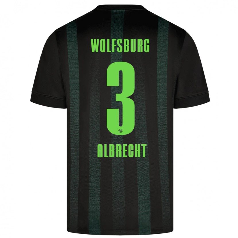 Danxen Hombre Camiseta Ben Albrecht #3 Verde Oscuro 2ª Equipación 2024/25 La Camisa