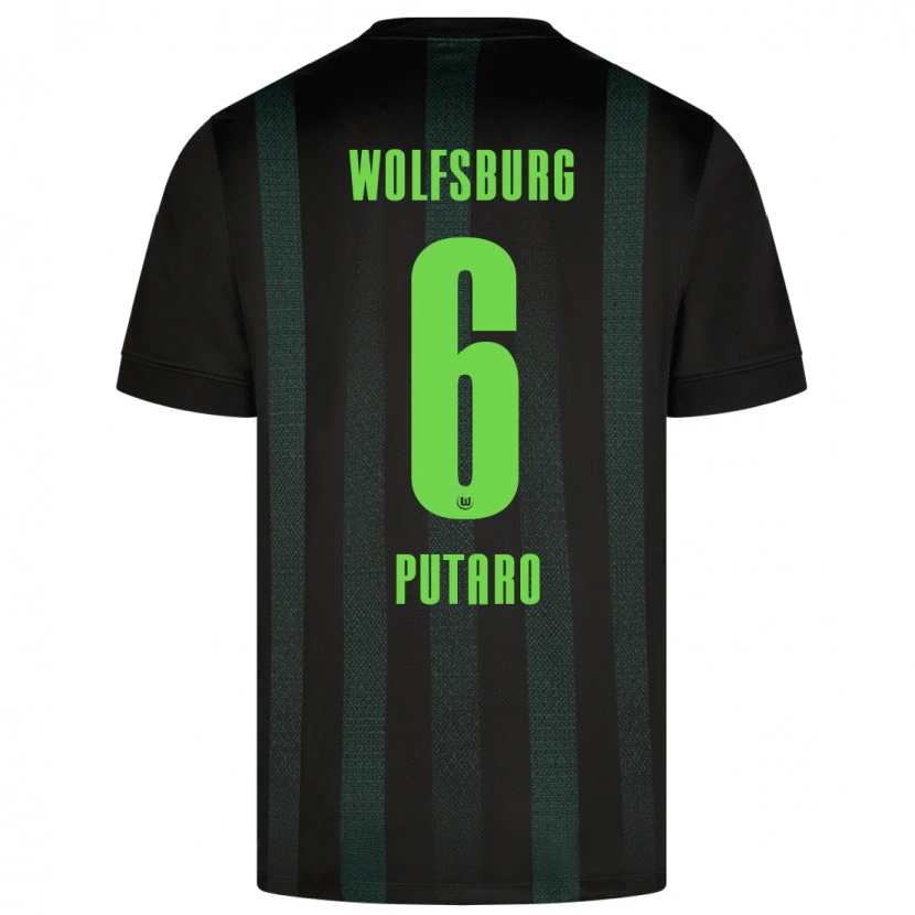 Danxen Hombre Camiseta Luca Putaro #6 Verde Oscuro 2ª Equipación 2024/25 La Camisa