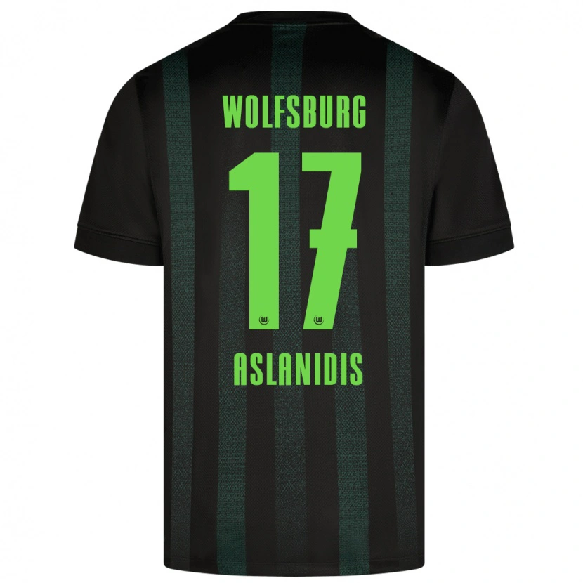 Danxen Hombre Camiseta Elijas Aslanidis #17 Verde Oscuro 2ª Equipación 2024/25 La Camisa