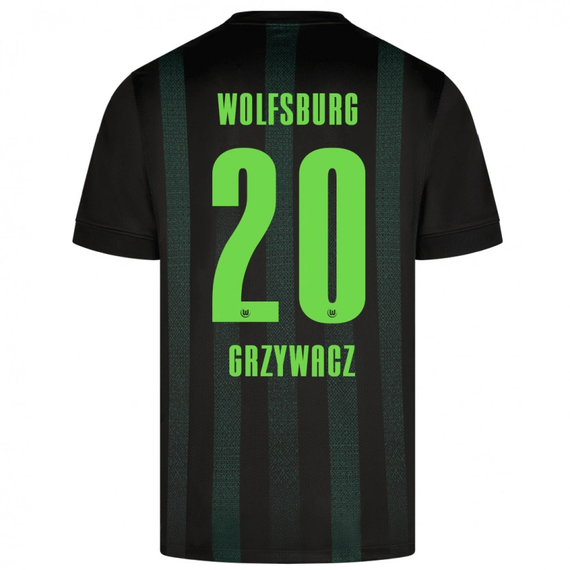 Danxen Hombre Camiseta Eryk Grzywacz #20 Verde Oscuro 2ª Equipación 2024/25 La Camisa