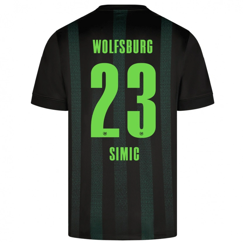 Danxen Hombre Camiseta Karlo Simic #23 Verde Oscuro 2ª Equipación 2024/25 La Camisa