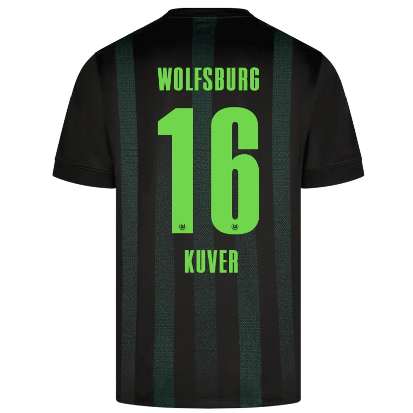 Danxen Hombre Camiseta Camilla Küver #16 Verde Oscuro 2ª Equipación 2024/25 La Camisa