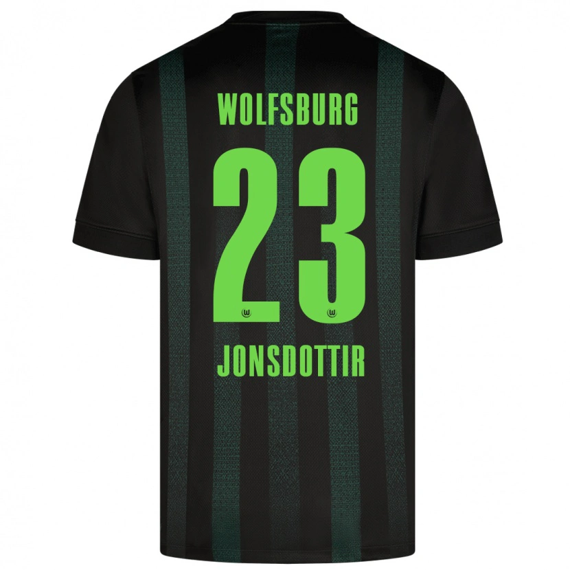 Danxen Hombre Camiseta Sveindís Jane Jónsdóttir #23 Verde Oscuro 2ª Equipación 2024/25 La Camisa