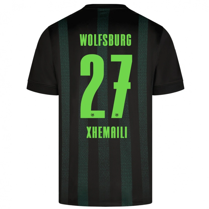 Danxen Hombre Camiseta Riola Xhemaili #27 Verde Oscuro 2ª Equipación 2024/25 La Camisa