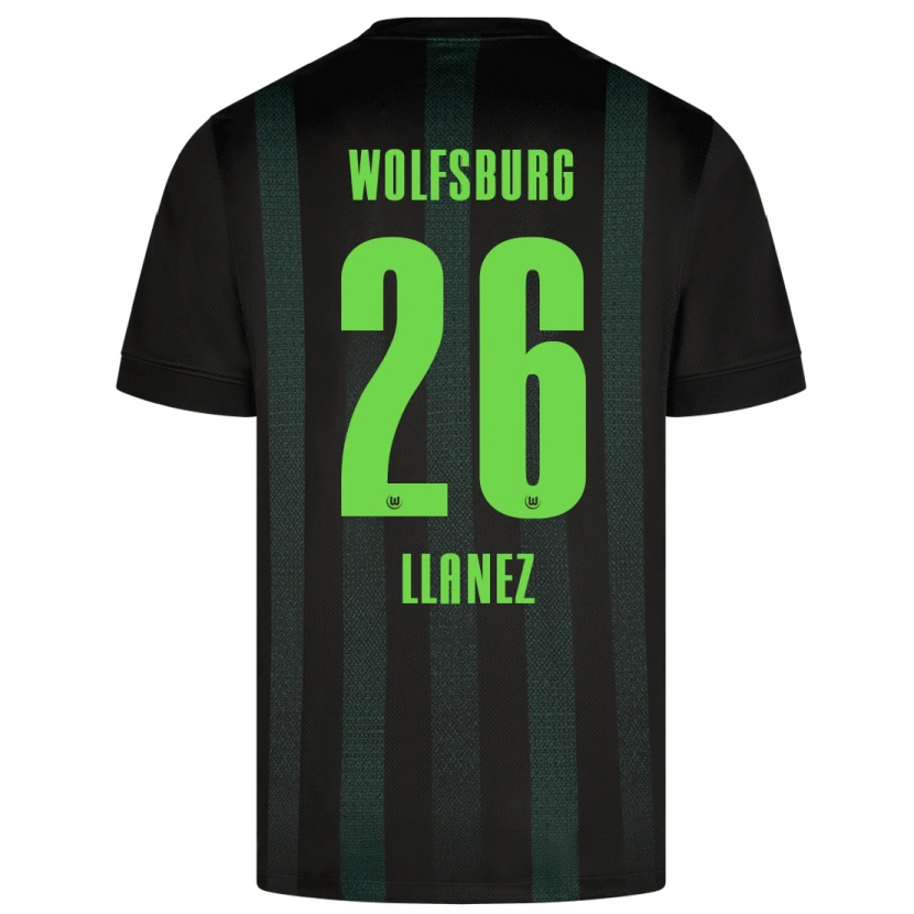 Danxen Hombre Camiseta Ulysses Llanez #26 Verde Oscuro 2ª Equipación 2024/25 La Camisa