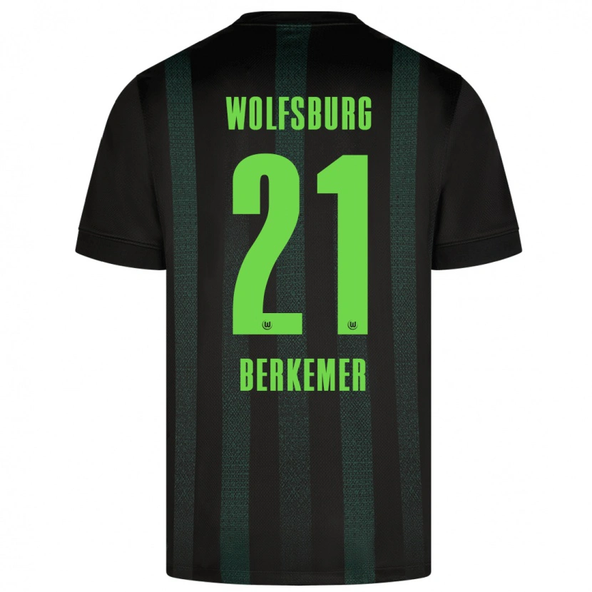 Danxen Hombre Camiseta Melvin Berkemer #21 Verde Oscuro 2ª Equipación 2024/25 La Camisa