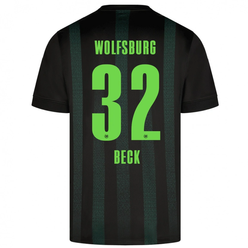 Danxen Hombre Camiseta Kiara Beck #32 Verde Oscuro 2ª Equipación 2024/25 La Camisa