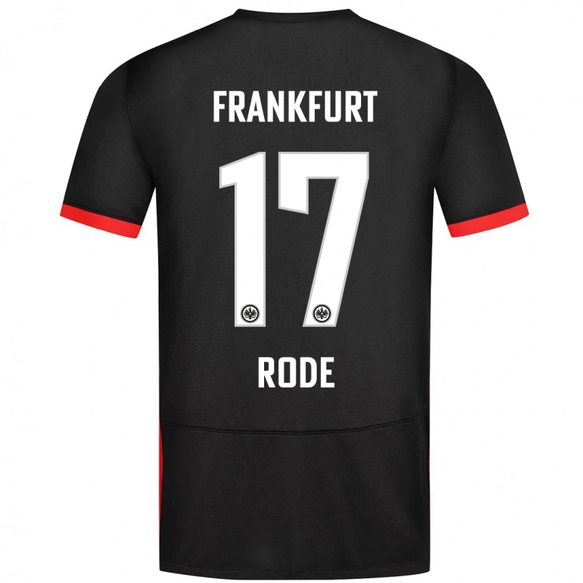 Danxen Hombre Camiseta Sebastian Rode #17 Negro 2ª Equipación 2024/25 La Camisa