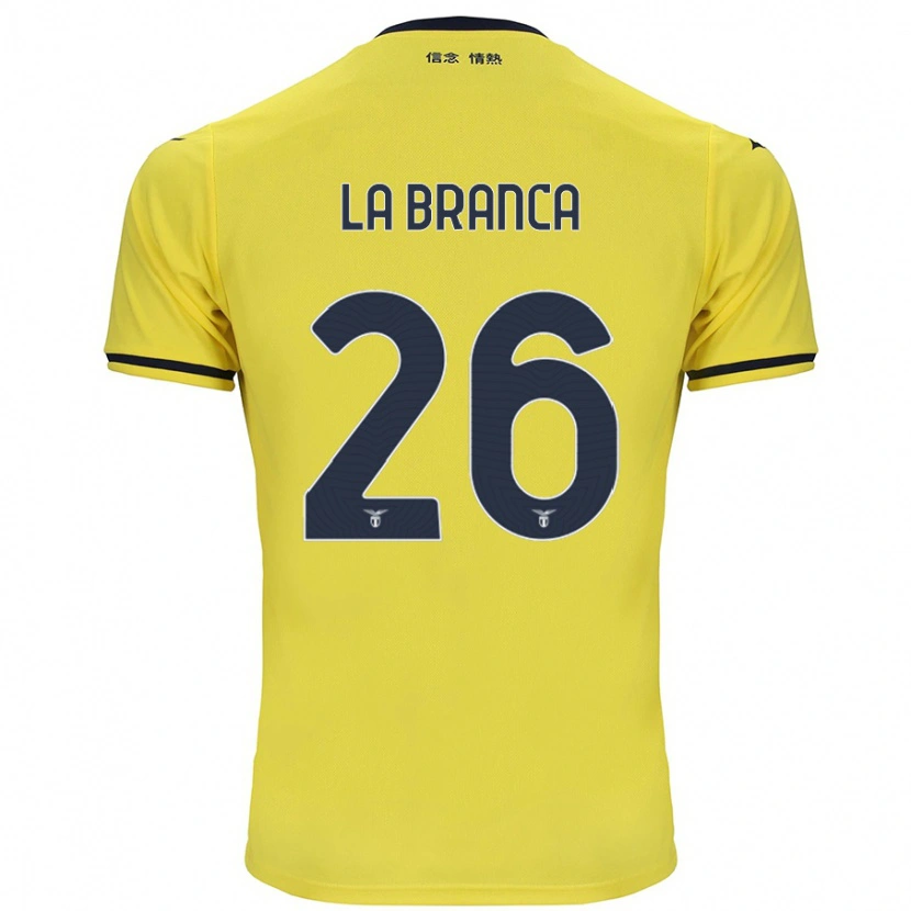 Danxen Hombre Camiseta Ruggero La Branca #26 Amarillo 2ª Equipación 2024/25 La Camisa