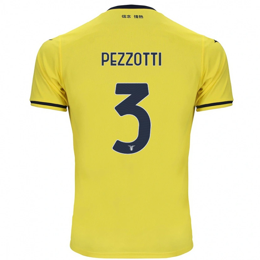 Danxen Hombre Camiseta Arianna Pezzotti #3 Amarillo 2ª Equipación 2024/25 La Camisa