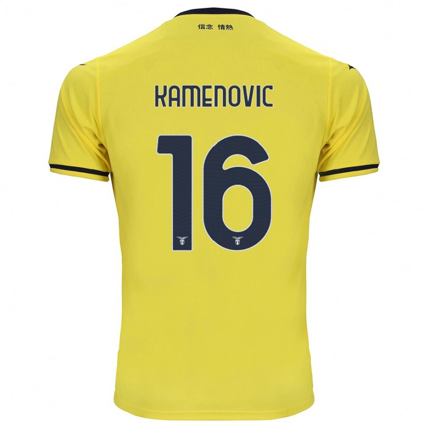 Danxen Hombre Camiseta Dimitrije Kamenović #16 Amarillo 2ª Equipación 2024/25 La Camisa