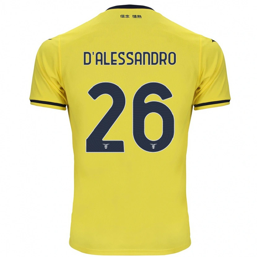 Danxen Hombre Camiseta Mattya D'alessandro #26 Amarillo 2ª Equipación 2024/25 La Camisa