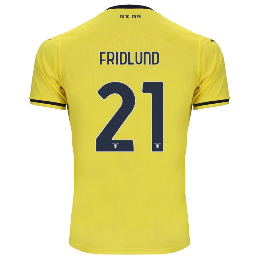 Danxen Hombre Camiseta Johanne Fridlund #21 Amarillo 2ª Equipación 2024/25 La Camisa