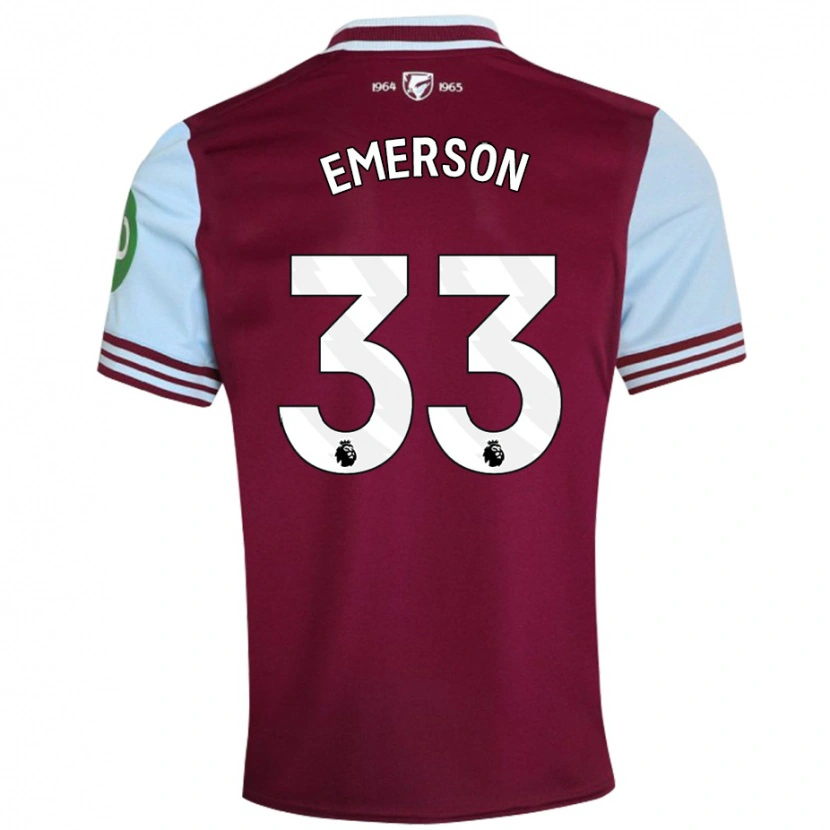 Danxen Mujer Camiseta Emerson #33 Rojo Oscuro 1ª Equipación 2024/25 La Camisa