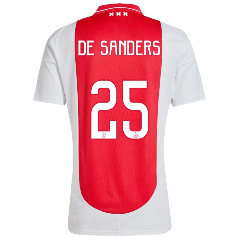 Danxen Mujer Camiseta Kay-Lee De Sanders #25 Rojo Blanco 1ª Equipación 2024/25 La Camisa