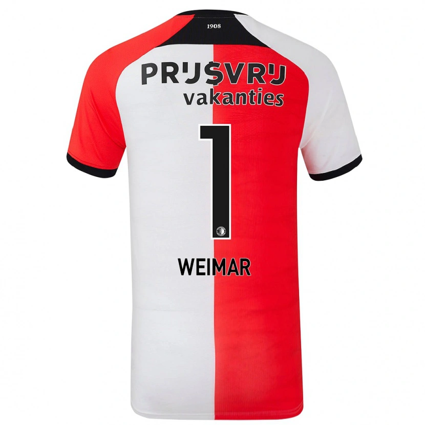 Danxen Mujer Camiseta Jacintha Weimar #1 Rojo Blanco 1ª Equipación 2024/25 La Camisa