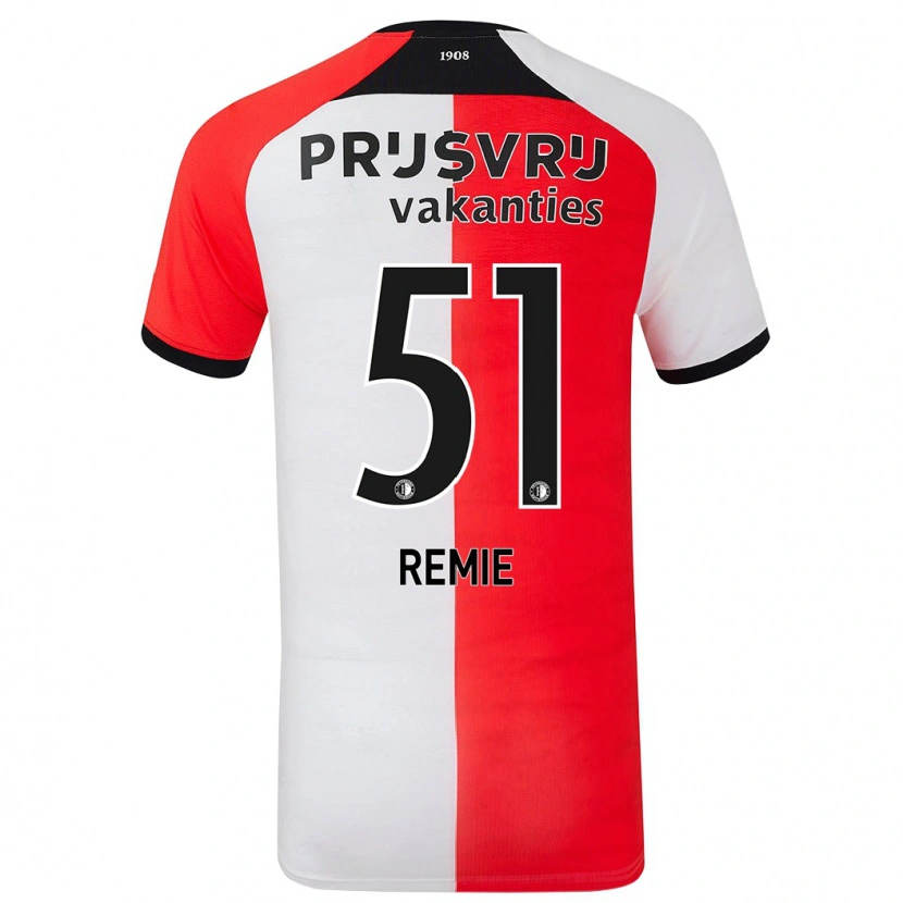 Danxen Mujer Camiseta Devin Remie #51 Rojo Blanco 1ª Equipación 2024/25 La Camisa