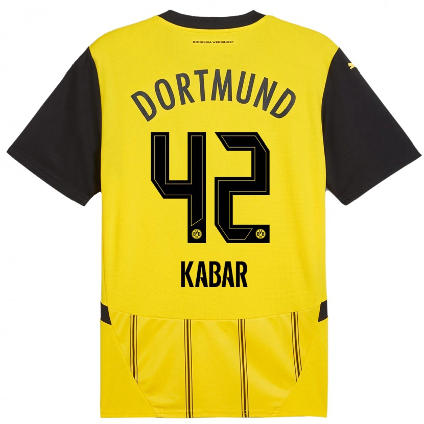 Danxen Mujer Camiseta Almugera Kabar #42 Amarillo Negro 1ª Equipación 2024/25 La Camisa