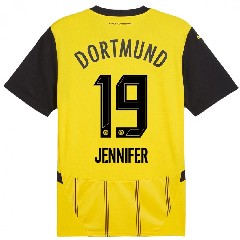 Danxen Mujer Camiseta Gutierrez Bermejo Jennifer #19 Amarillo Negro 1ª Equipación 2024/25 La Camisa