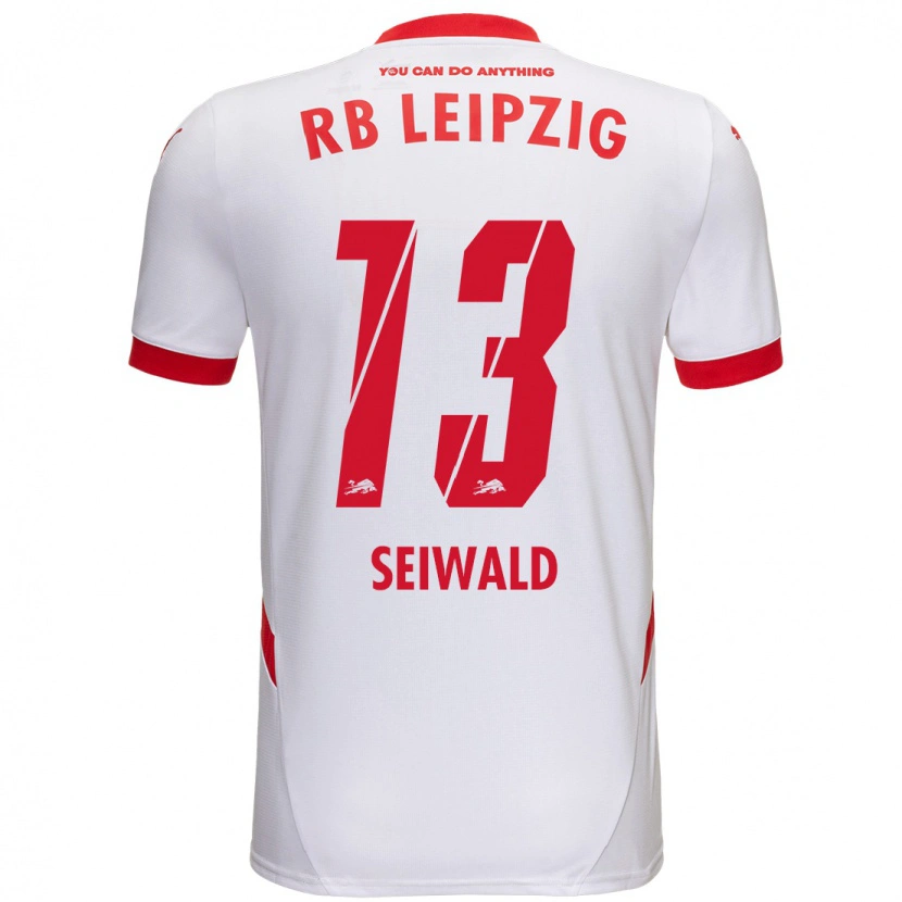 Danxen Mujer Camiseta Nicolas Seiwald #13 Blanco Rojo 1ª Equipación 2024/25 La Camisa