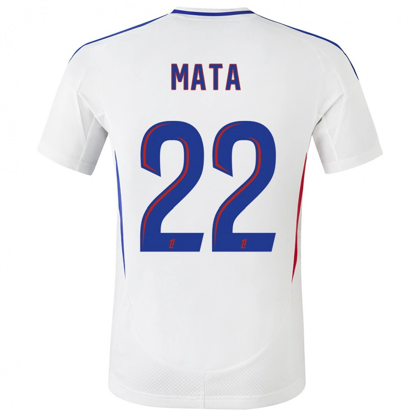 Danxen Mujer Camiseta Clinton Mata #22 Blanco Azul 1ª Equipación 2024/25 La Camisa