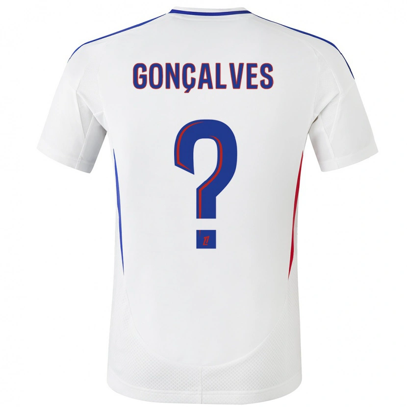 Danxen Mujer Camiseta Tiago Gonçalves #0 Blanco Azul 1ª Equipación 2024/25 La Camisa